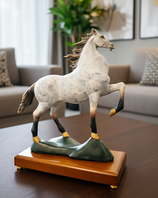 Horse With wooden stand